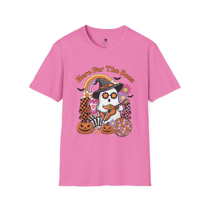 Here For The BOOS! - Unisex Softstyle Shirt for the Soft Spookster