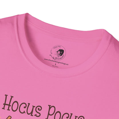 Hocus Pocus I Need COFFEE To Focus - Unisex Softstyle Shirt for the Soft Spookster