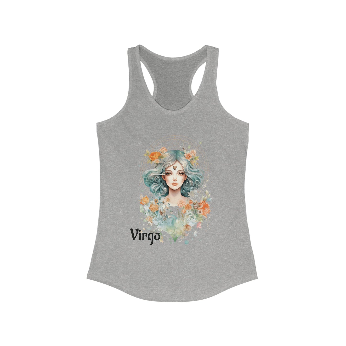 🌺 ♉ Floral VIRGO Watercolor Racerback Tank