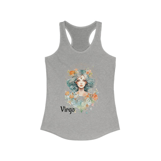 🌺 ♉ Floral VIRGO Watercolor Racerback Tank