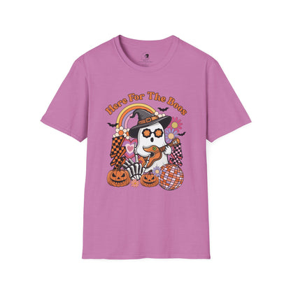 Here For The BOOS! - Unisex Softstyle Shirt for the Soft Spookster