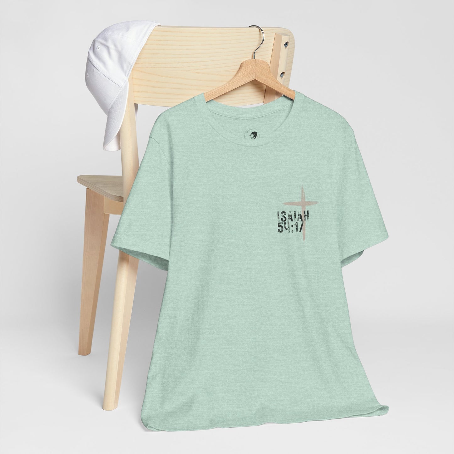 No Weapon Formed Against Me Shall Prosper Isaiah 54:17 - Unisex Jersey Short Sleeve Tee