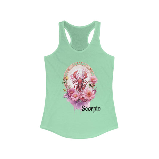 🌷♏ Floral SCORPIO Watercolor Racerback Tank