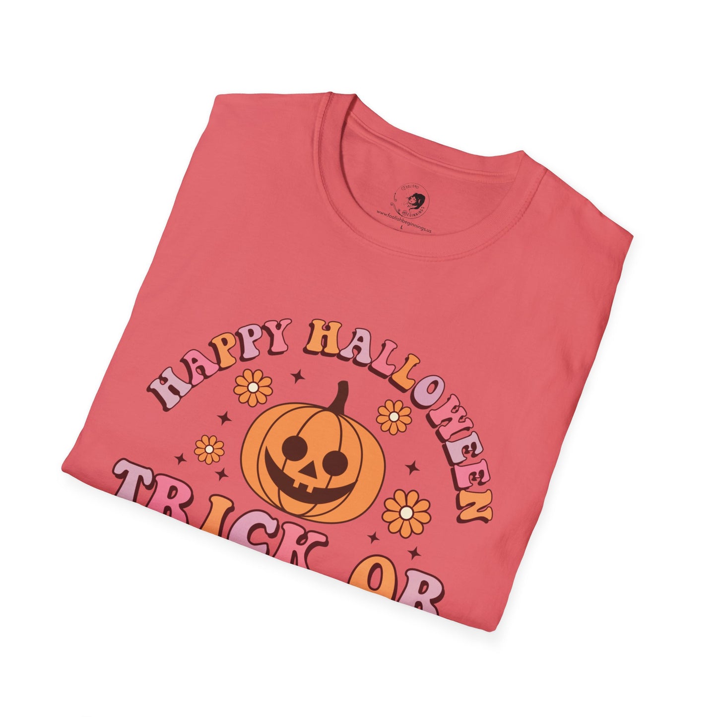Happy Halloween! Trick or Treat - Unisex Softstyle Shirt for the Soft Spookster