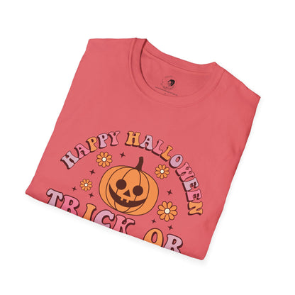 Happy Halloween! Trick or Treat - Unisex Softstyle Shirt for the Soft Spookster