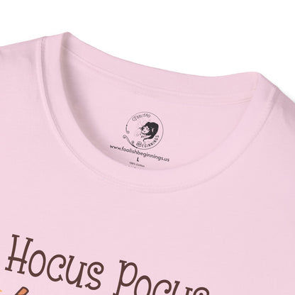Hocus Pocus I Need COFFEE To Focus - Unisex Softstyle Shirt for the Soft Spookster