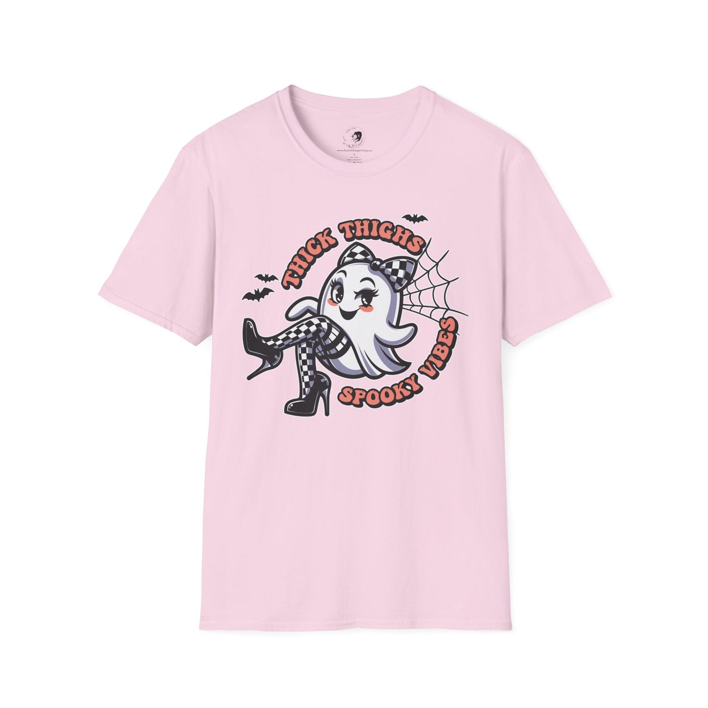 Thick Thighs Spooky Vibes - Unisex Softstyle Shirt for the Soft Spookster