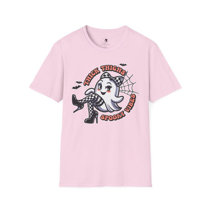 Thick Thighs Spooky Vibes - Unisex Softstyle Shirt for the Soft Spookster