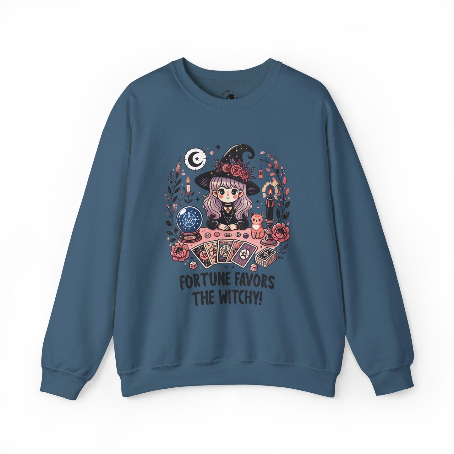 Fortune Favors The Witchy - Unisex Crewneck Sweatshirt