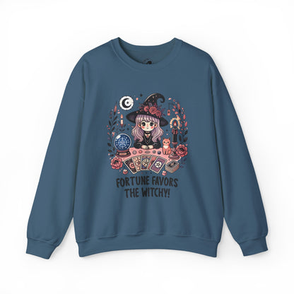 Fortune Favors The Witchy - Unisex Crewneck Sweatshirt