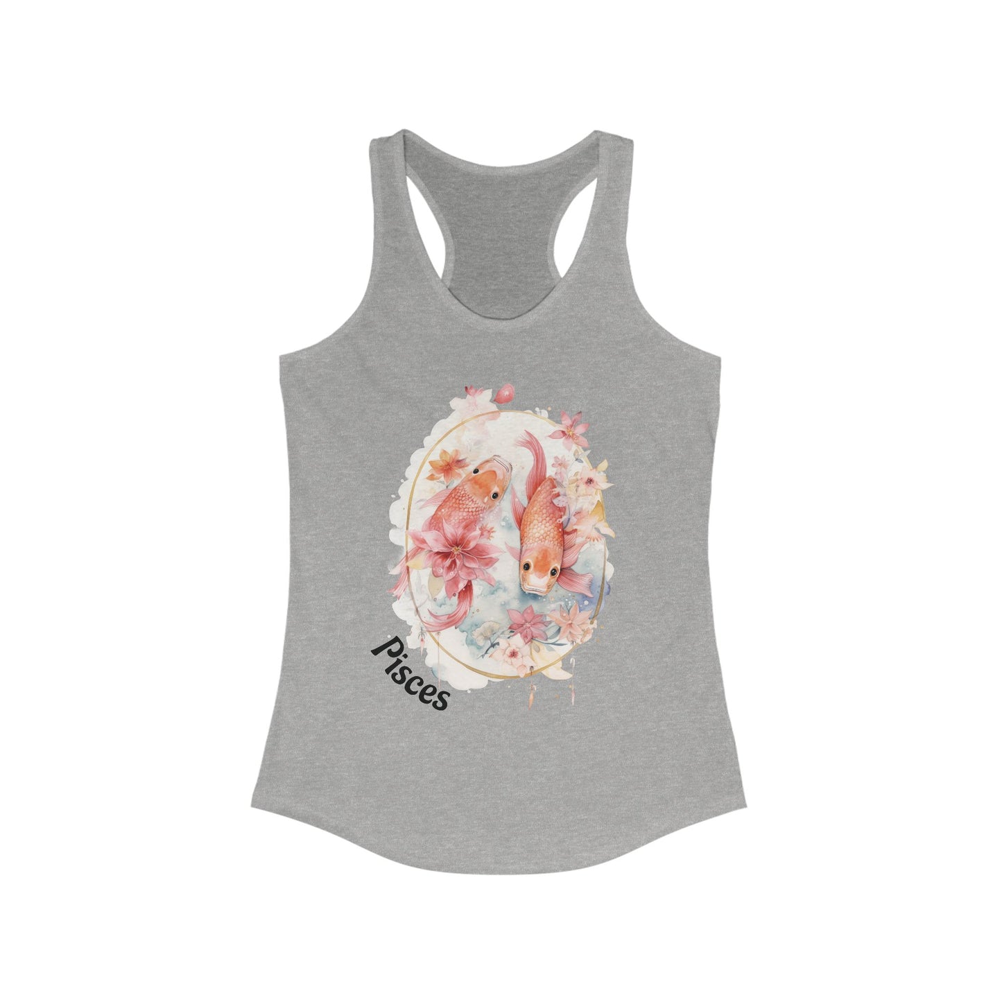 🌹 ♓  Floral PISCES Watercolor Racerback Tank
