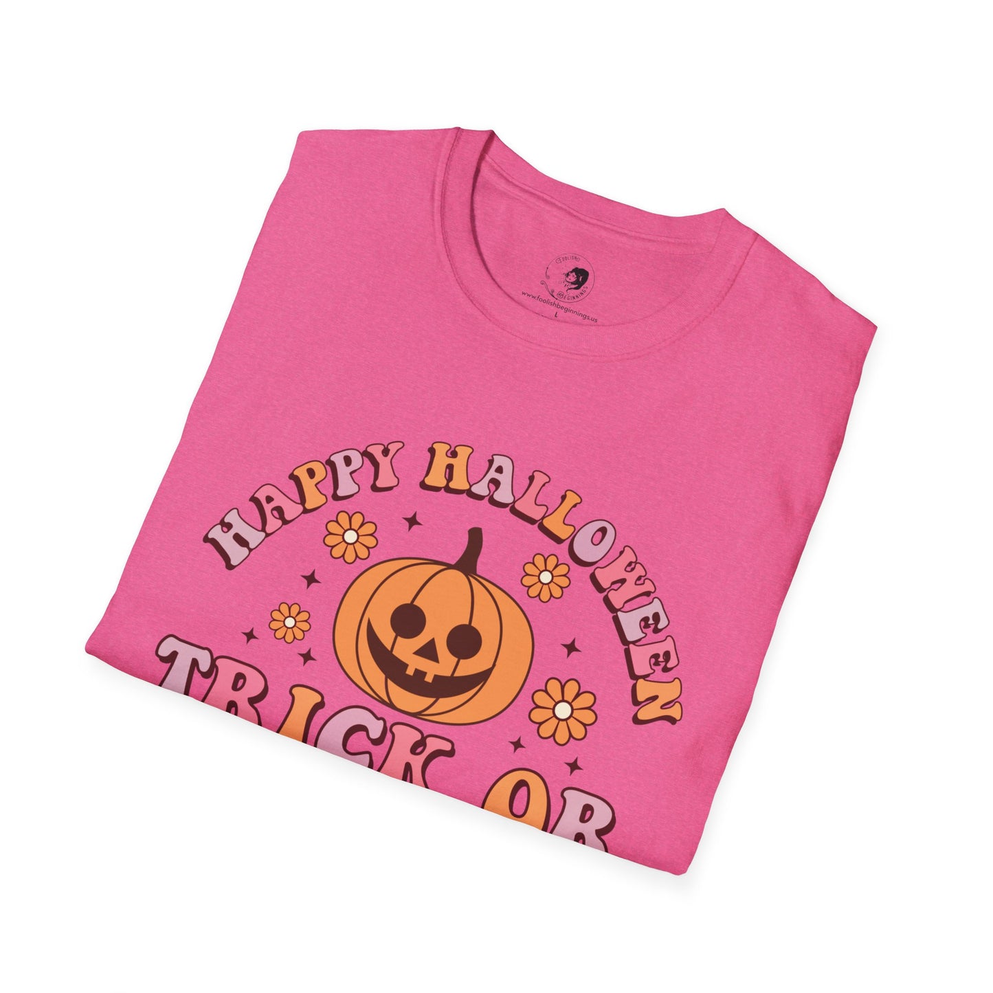 Happy Halloween! Trick or Treat - Unisex Softstyle Shirt for the Soft Spookster