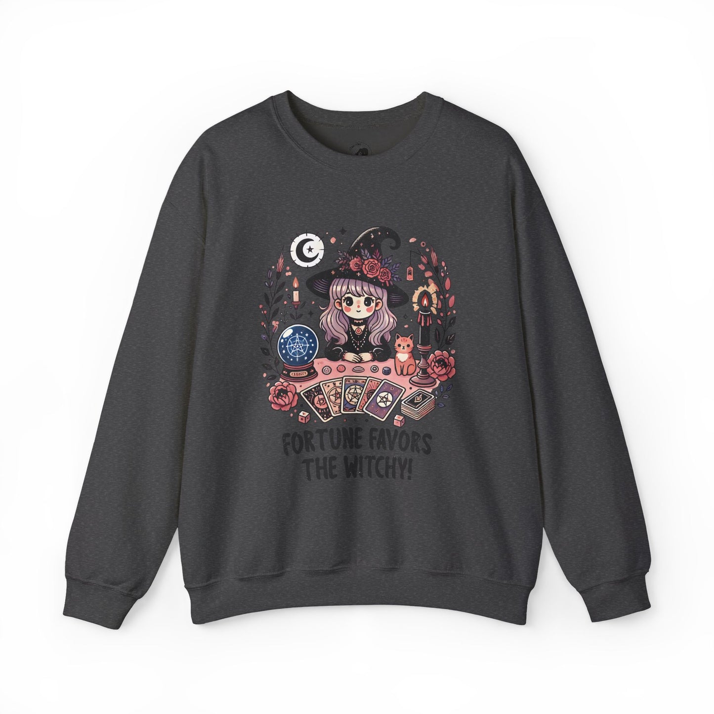 Fortune Favors The Witchy - Unisex Crewneck Sweatshirt