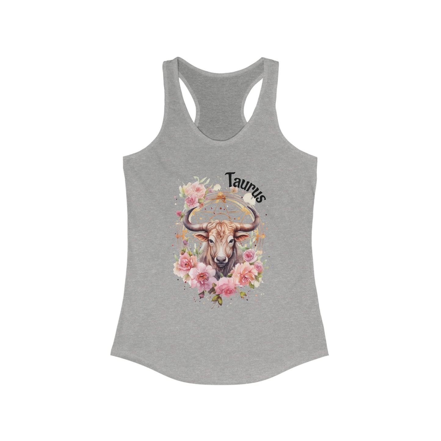 🌺 ♉ Floral TAURUS Watercolor Racerback Tank