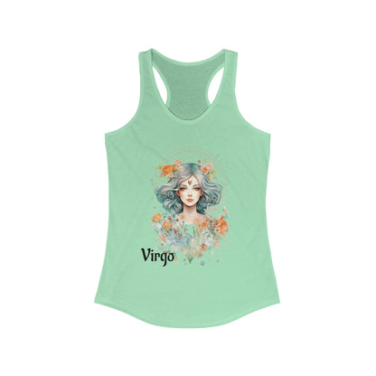 🌺 ♉ Floral VIRGO Watercolor Racerback Tank