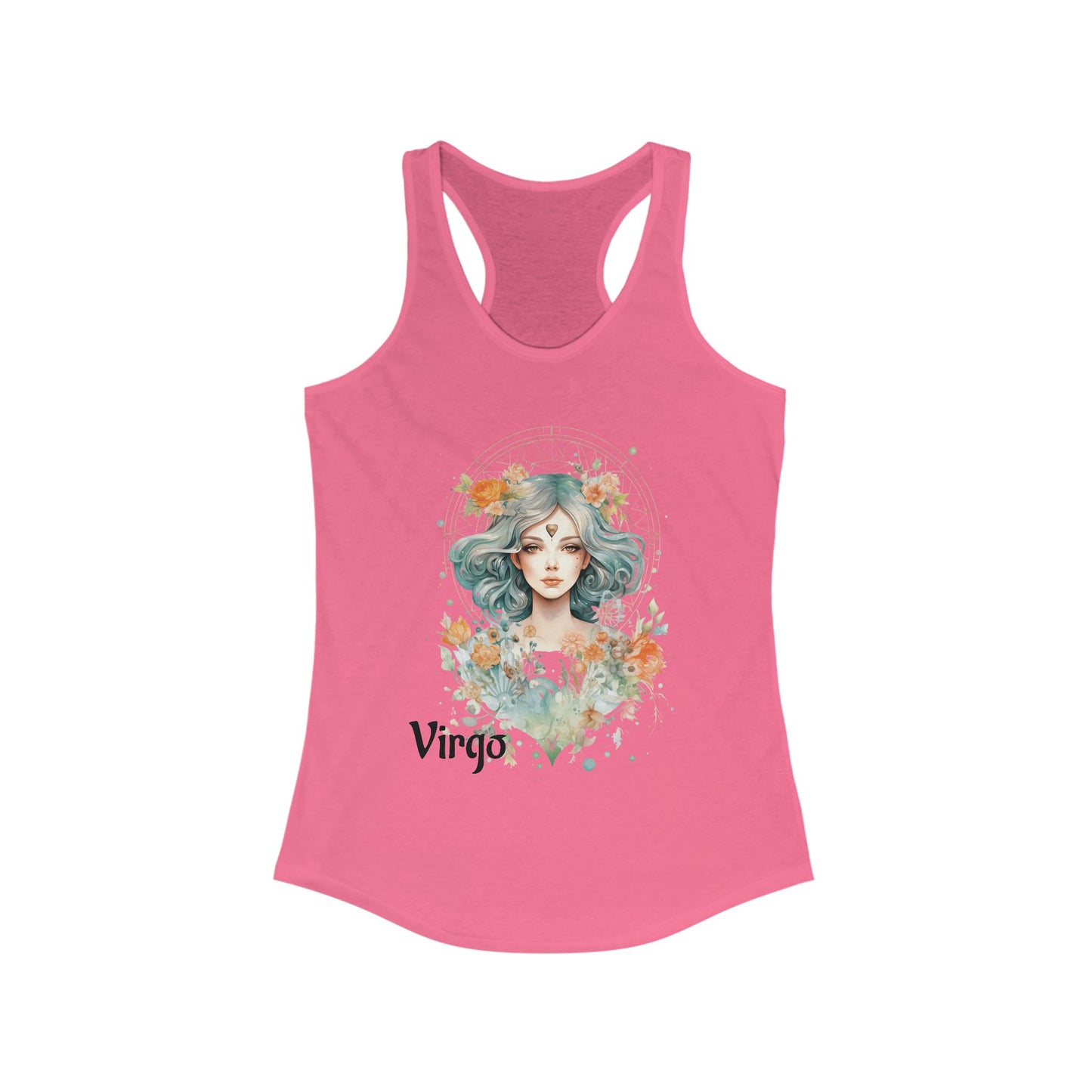 🌺 ♉ Floral VIRGO Watercolor Racerback Tank