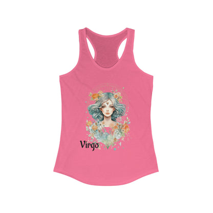 🌺 ♉ Floral VIRGO Watercolor Racerback Tank