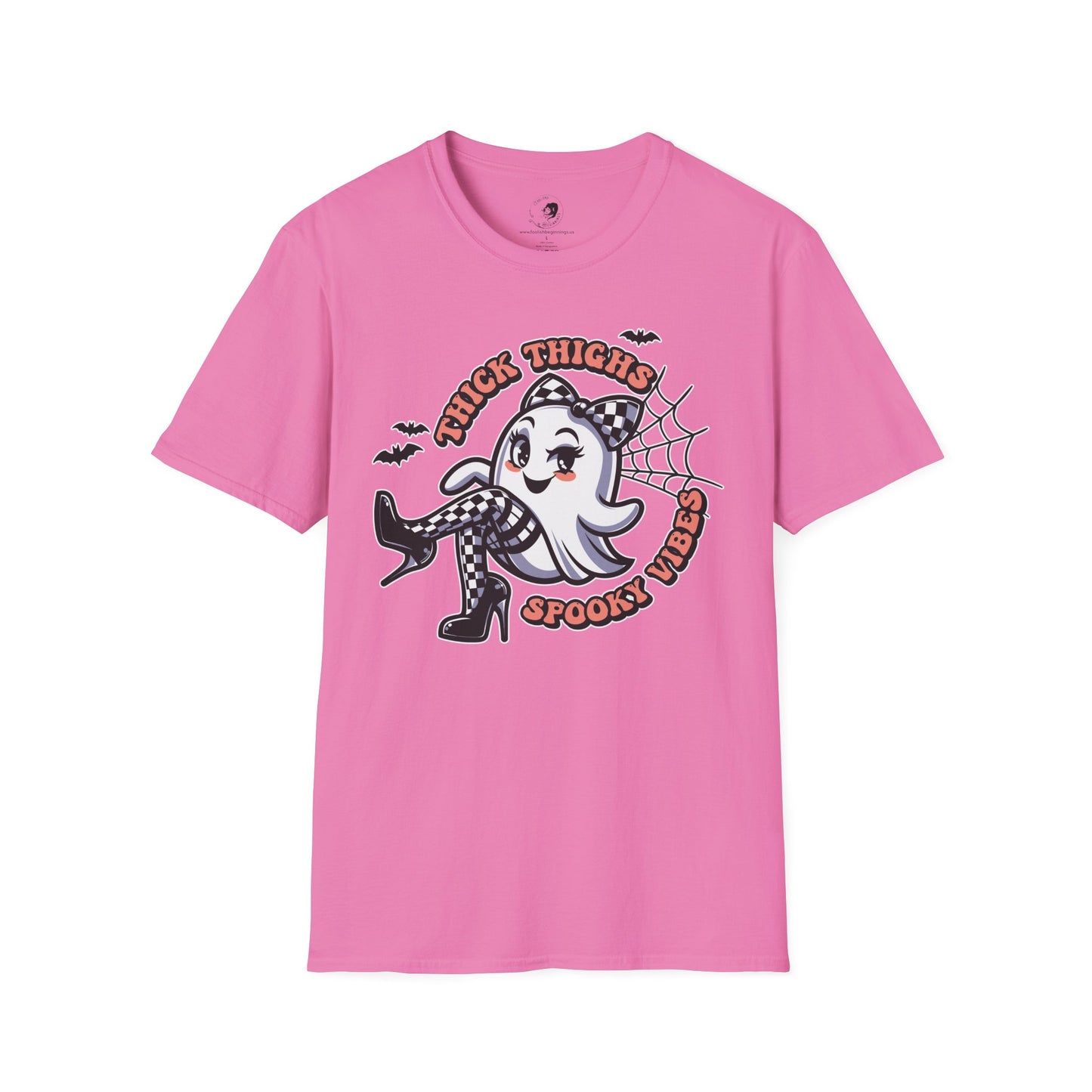 Thick Thighs Spooky Vibes - Unisex Softstyle Shirt for the Soft Spookster