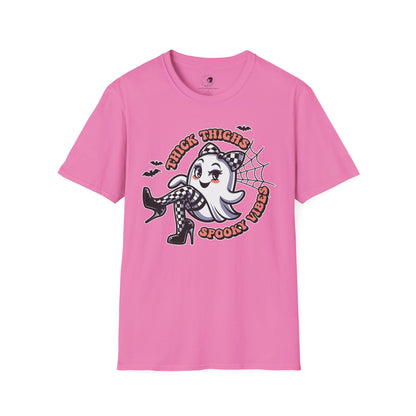 Thick Thighs Spooky Vibes - Unisex Softstyle Shirt for the Soft Spookster