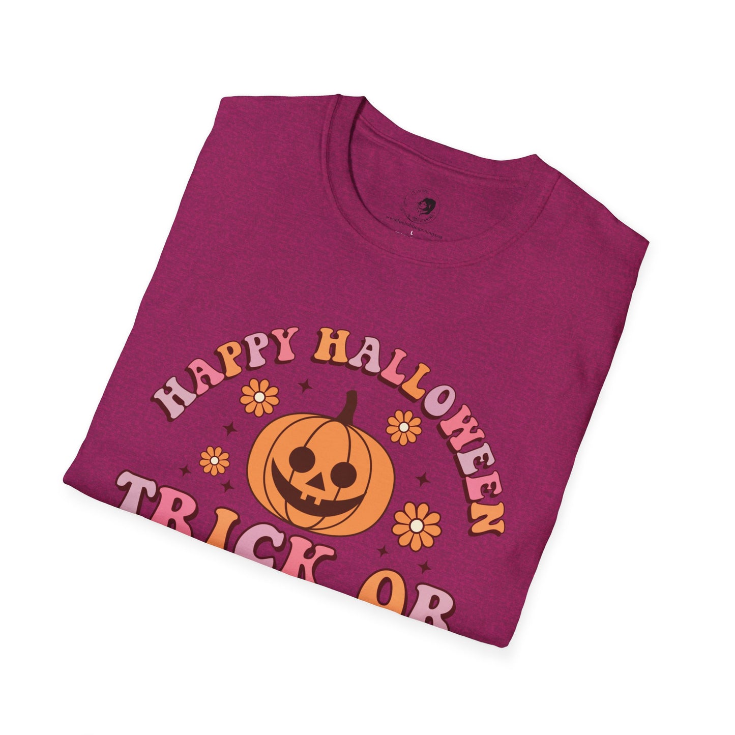 Happy Halloween! Trick or Treat - Unisex Softstyle Shirt for the Soft Spookster