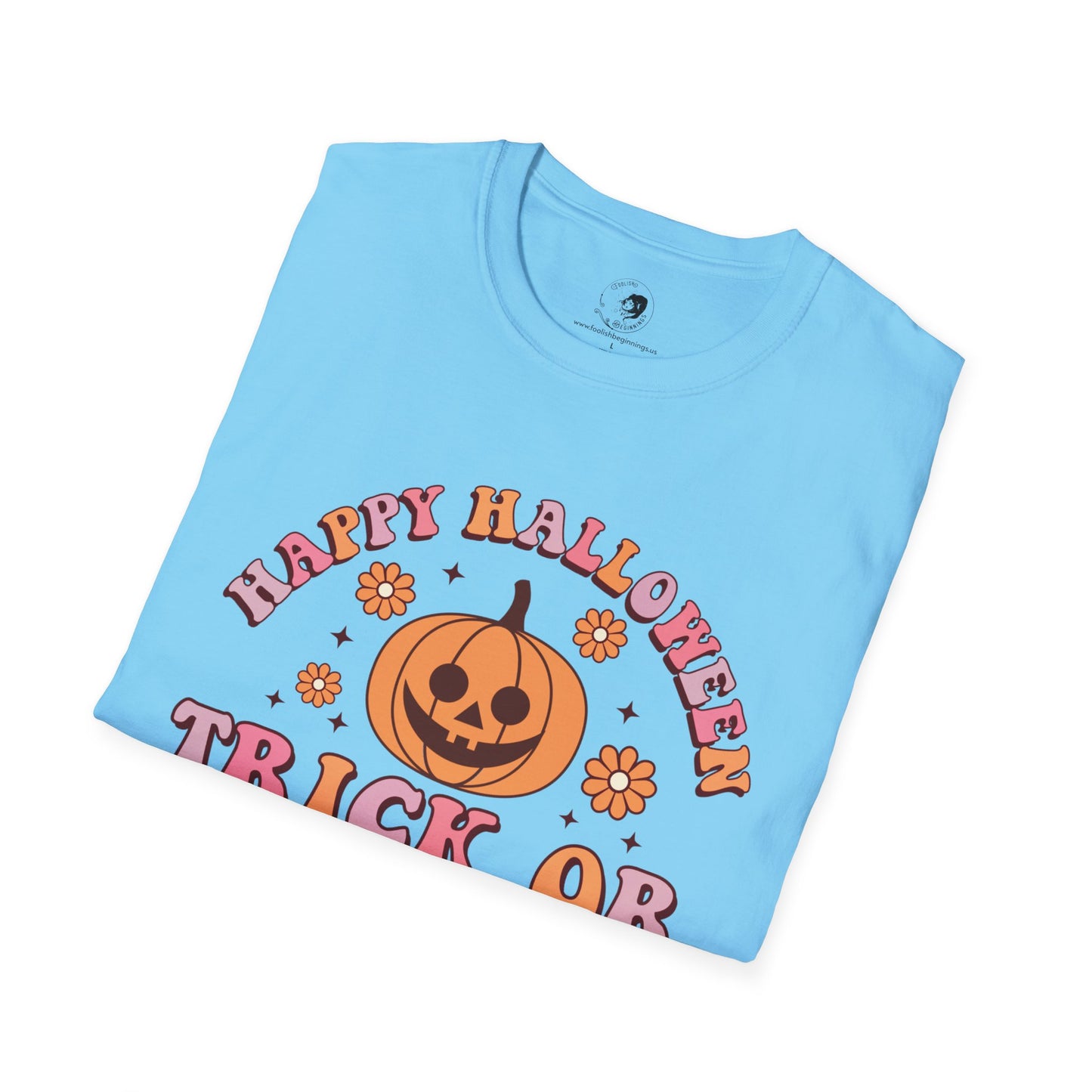 Happy Halloween! Trick or Treat - Unisex Softstyle Shirt for the Soft Spookster