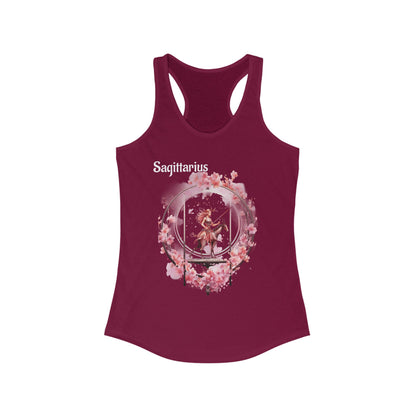 🌹 ♐ Floral SAGITTARIUS Watercolor Racerback Tank