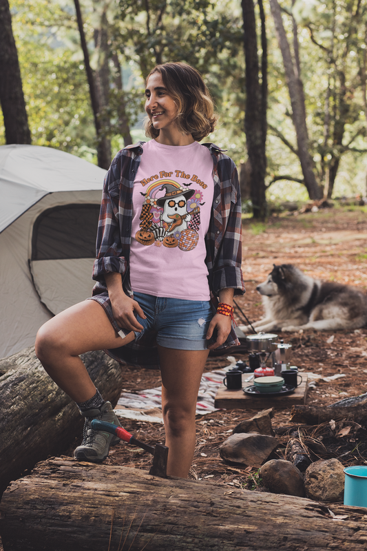Here For The BOOS! - Unisex Softstyle Shirt for the Soft Spookster