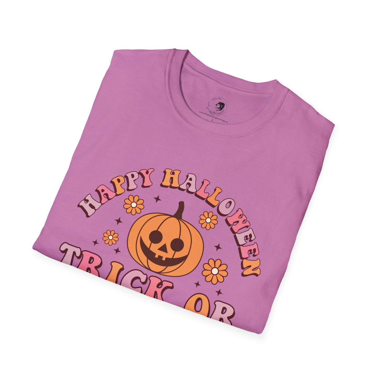 Happy Halloween! Trick or Treat - Unisex Softstyle Shirt for the Soft Spookster