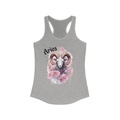 🌸♈ Floral Aries Watercolor Racerback Tank