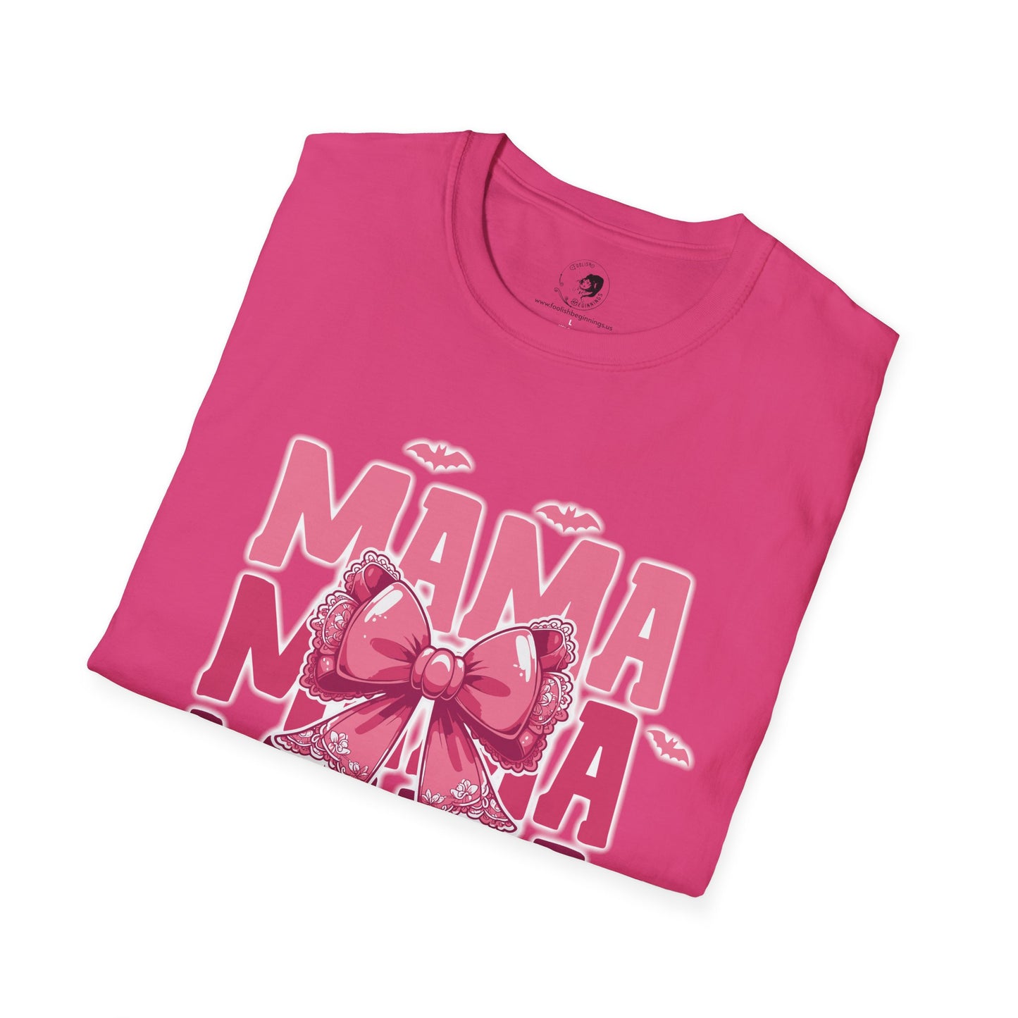 Mama with Pink Bow - Mama Dearest Collection Unisex Softstyle Shirt