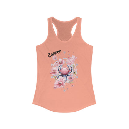 🌼♋  Floral CANCER Watercolor Racerback Tank
