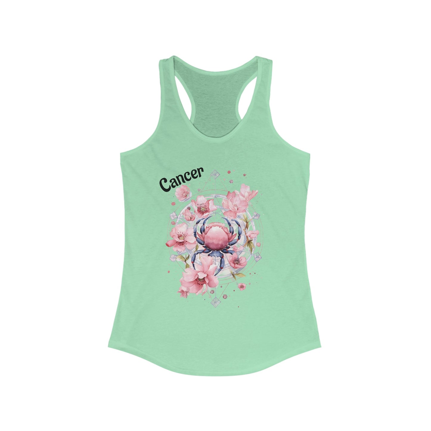 🌼♋  Floral CANCER Watercolor Racerback Tank