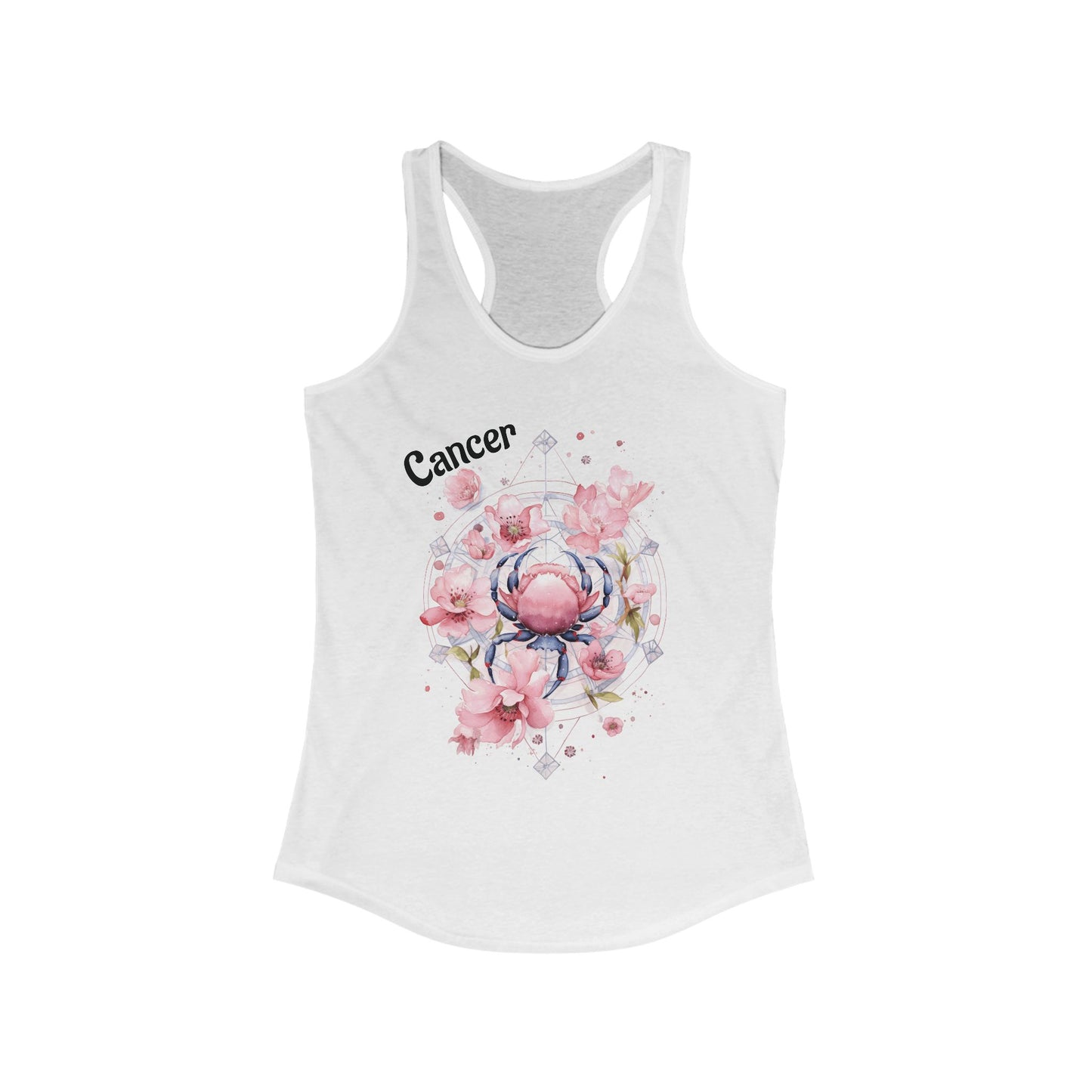 🌼♋  Floral CANCER Watercolor Racerback Tank