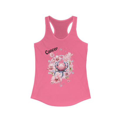 🌼♋  Floral CANCER Watercolor Racerback Tank
