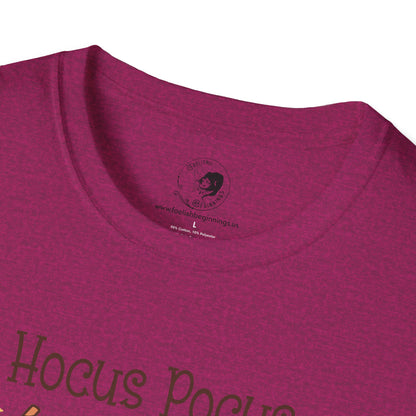 Hocus Pocus I Need COFFEE To Focus - Unisex Softstyle Shirt for the Soft Spookster
