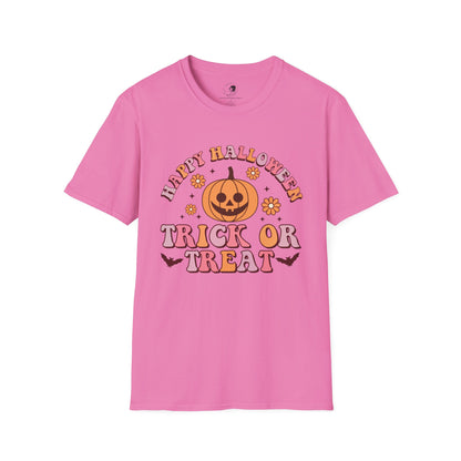 Happy Halloween! Trick or Treat - Unisex Softstyle Shirt for the Soft Spookster
