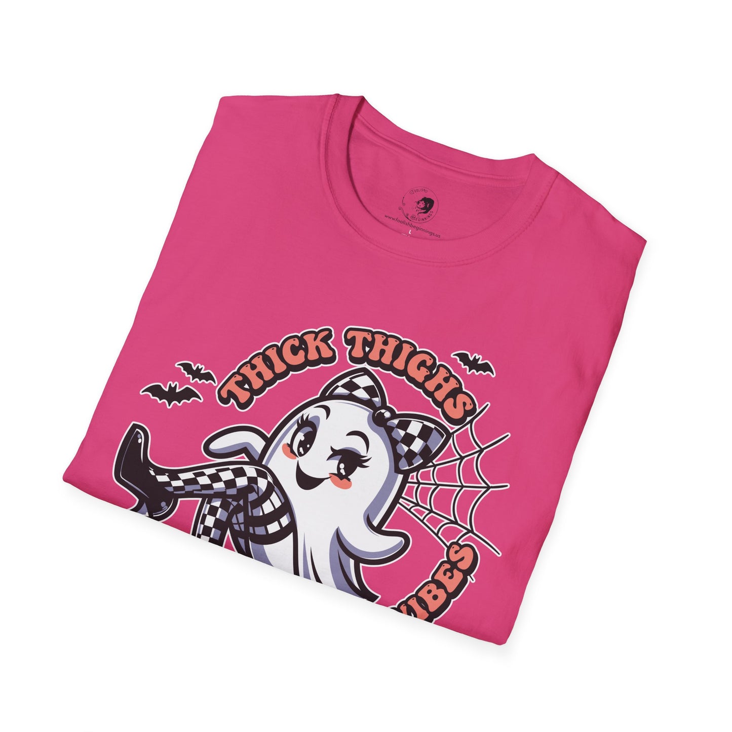 Thick Thighs Spooky Vibes - Unisex Softstyle Shirt for the Soft Spookster