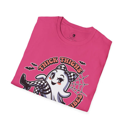 Thick Thighs Spooky Vibes - Unisex Softstyle Shirt for the Soft Spookster