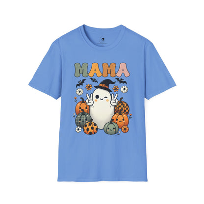 Mama with Ghost and Pumpkins - Mama Dearest Collection Unisex Softstyle Shirt