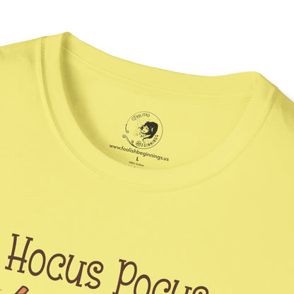 Hocus Pocus I Need COFFEE To Focus - Unisex Softstyle Shirt for the Soft Spookster