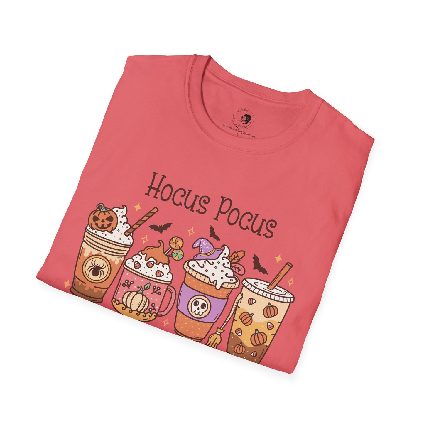 Hocus Pocus I Need COFFEE To Focus - Unisex Softstyle Shirt for the Soft Spookster
