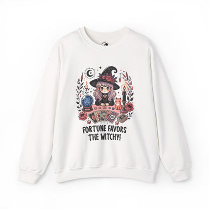 Fortune Favors The Witchy - Unisex Crewneck Sweatshirt