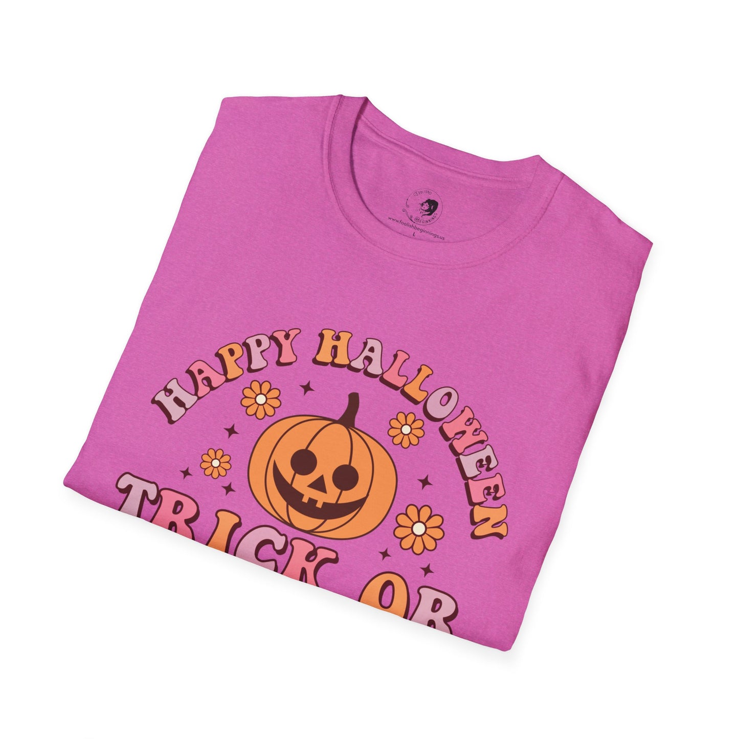 Happy Halloween! Trick or Treat - Unisex Softstyle Shirt for the Soft Spookster