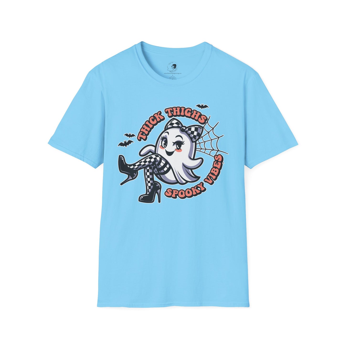 Thick Thighs Spooky Vibes - Unisex Softstyle Shirt for the Soft Spookster