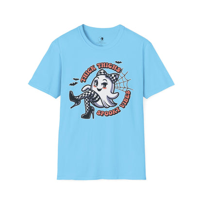 Thick Thighs Spooky Vibes - Unisex Softstyle Shirt for the Soft Spookster