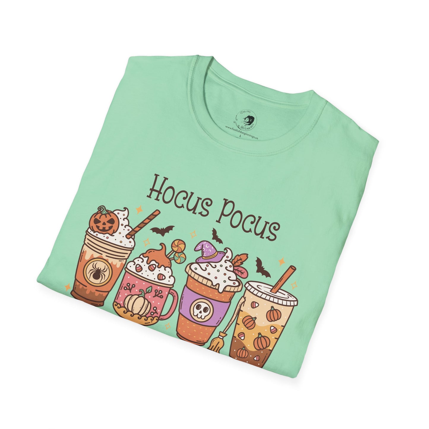 Hocus Pocus I Need COFFEE To Focus - Unisex Softstyle Shirt for the Soft Spookster