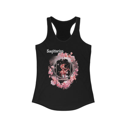 🌹 ♐ Floral SAGITTARIUS Watercolor Racerback Tank