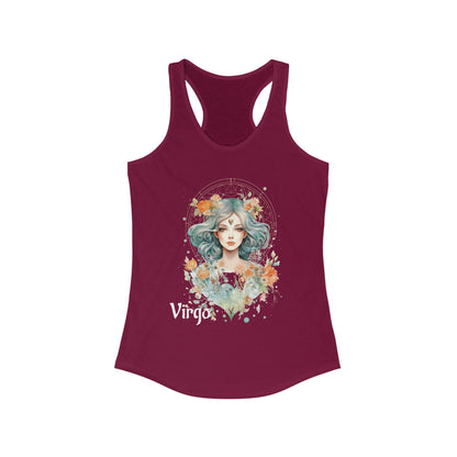🌺 ♉ Floral VIRGO Watercolor Racerback Tank