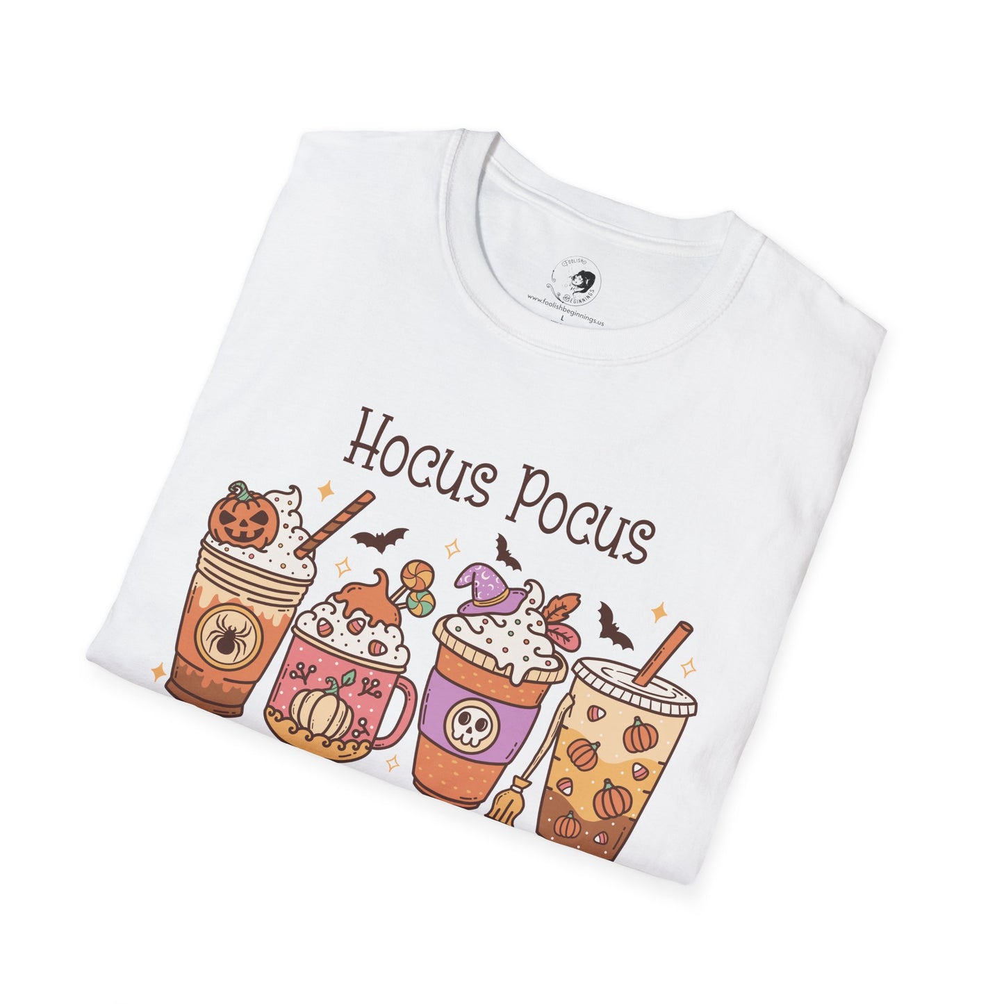 Hocus Pocus I Need COFFEE To Focus - Unisex Softstyle Shirt for the Soft Spookster