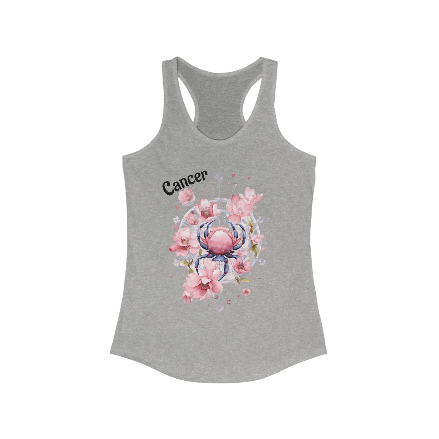 🌼♋  Floral CANCER Watercolor Racerback Tank